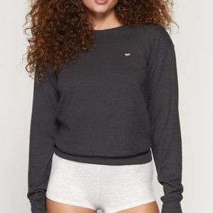 Spiritual Gangster Vintage Black Amour Savasana Crewneck Sweater